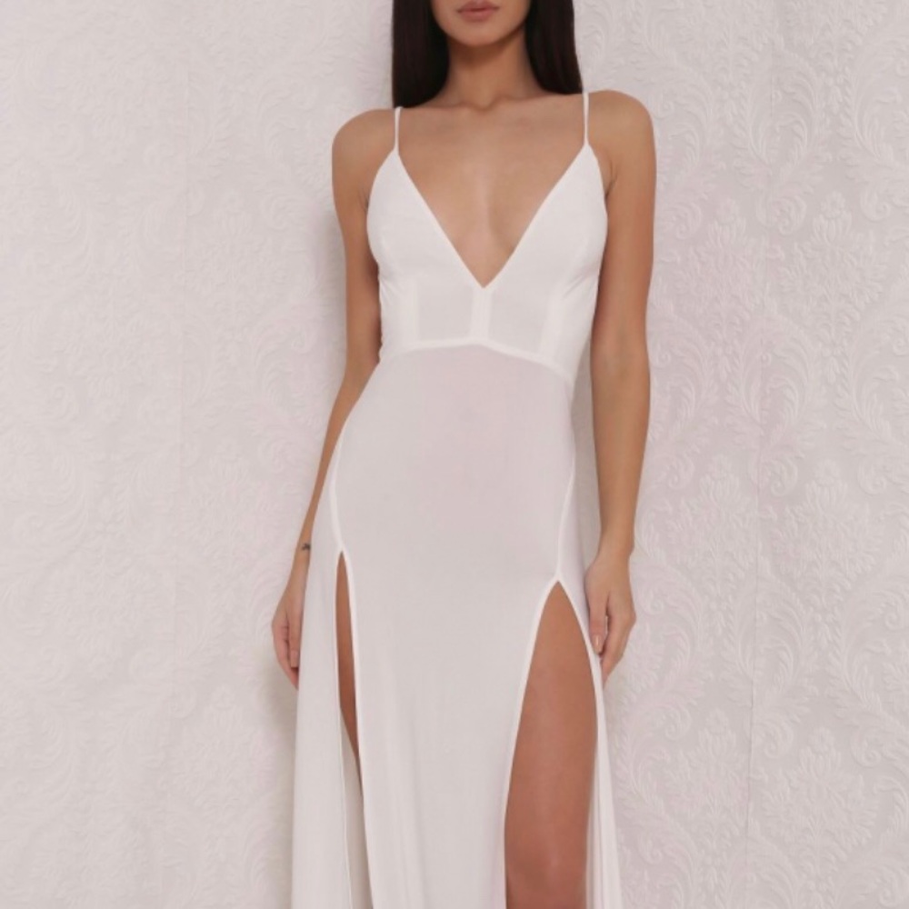 Abyss by Abby White slit dress